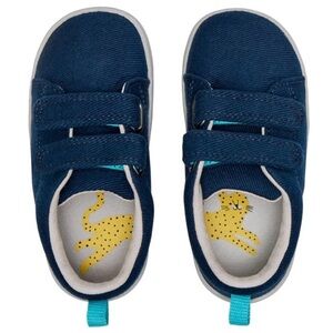 Ten Little Recycled Canvas Shoes, Navy, Size 7.5